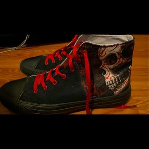 Custom made skull shoes